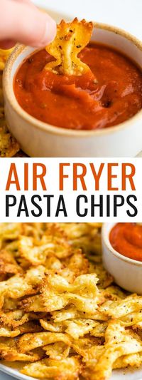 These viral air-fryer pasta chips are such a fun snack idea. They're super crunchy, flavorful and just as addictive as regular potato chips!