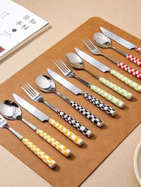 6 - Pack Checkered Flatware Set ( $4 / count )