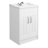 York Traditional White Ash Bathroom Basin Unit | Victorian Plumbing.co.uk