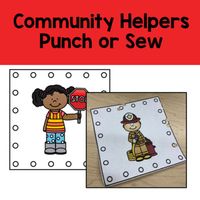 Promote fine motor development in your preschool classroom with these multiuse, low prep cards. Students can use a hole punch to punch the holes and work on their hand strength, they can use a q-tip to paint the dots and work on their visual motor skills, or using a laminated version, they can sew the cards. 10 cards total, color and B&W included.