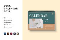 Desk Calendar 2021 by spacestudios on Envato Elements