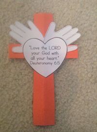 Kids Sunday school craft on God and love