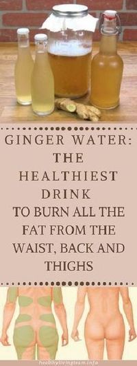 Ginger Water: The Healthiest Drink To Burn All The Fat From The Waist, Back And Thighs