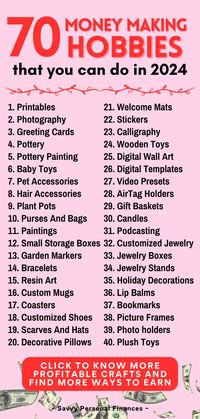 Here are the 70 most profitable crafts to sell online or offline. You’ll surely find the best projects to make money based on your skills.