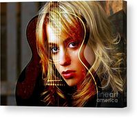 Acoustic Guitar Art Acrylic Prints by Marvin Blaine.