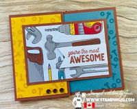 FUN FOLD: you’re the most awesome – Hand Stamped Cards with Josee Smuck-Stampin' Up! Canada Demonstrator