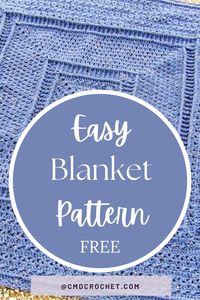 This is a fun free crochet blanket pattern.  Lapghan size created in an easy square pattern. Different stitches for each section.