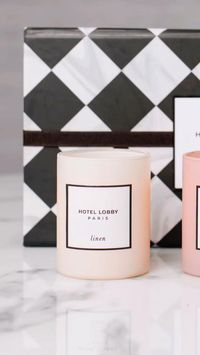 Hotel Lobby Candle packaging, branding, and creative direction by MKW Creative Co.