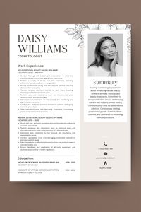 Esthetician Resume, Beauty Resume, Skincare Resume, Canva Resume, 1-Page Resume, 2-Page Resume, Cover Letter, References Page, Business Card, Spa Resume, Cosmetology CV, Beauty Job Application, Salon Resume, Esthetics Template, Wellness Resume, Cosmetologist CV, Canva Template, Aesthetician Resume, Skincare Specialist, Beauty Portfolio, Resume Design, Professional Resume, Digital Resume, Editable Template, Resume Kit, Salon Job Resume, Esthetician CV, Customizable Resume, Resume for Spa