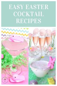 These fun and festive Easter cocktail recipes are ALMOST too pretty to drink! Take a look around to find a signature drink to share with friends and family. #ourcraftycocktails #eastercocktails #easterdrinkrecipes