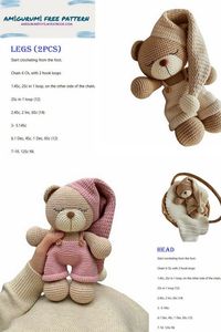 Amigurumi Bear in pajamas Free Pattern – Amigurumi toys