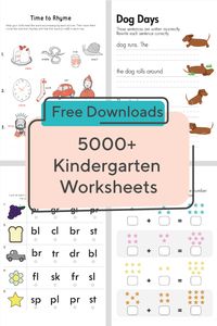 This great collection of printables engages kindergarteners in learning about math, reading, science, social studies, and more! #clicktolearn #kindergarten #printables #worksheets #math #reading #science #socialstudies #educationdotcom