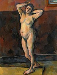 Paul Cezanne Painting - Standing Female Nude by Paul Cezanne