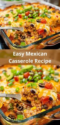 Delicious and easy Mexican casserole. Perfect for busy weeknights!