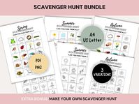 Nature Scavenger Hunt Bundle Spring, Summer and Autumn Outdoor Adventure Set, Printable Outdoor Treasure Hunt for Kids and Familie Fun - Etsy Nederland