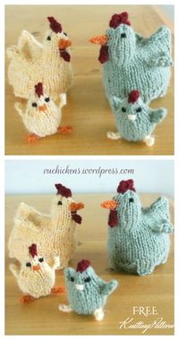 Knit Easter Chicks Egg Cozy Free Knitting Patterns - Knitting Pattern