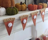 Pumpkin Pie Banner Bunting Garland Thanksgiving Mantle - Etsy