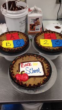 Back to school cookie cakes