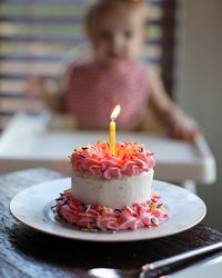 Tiny smash cake made in a tin can for a first birthday- this for the decoration