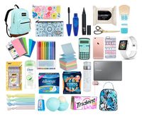 "Back to School" by eagleismyhorse ❤ liked on Polyvore featuring JanSport, ban.do, Billabong, BIC, Dove, Maybelline, H&M, Casetify, Samsung and Ribband