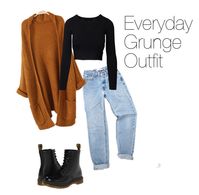 "Everyday grunge outfit" by thealexjoyo on Polyvore featuring Dr. Martens