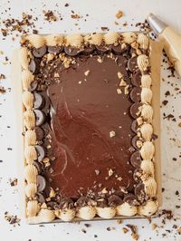 Chocolate Peanut Butter Sheet Cake