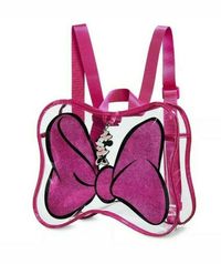 Disney Minnie Mouse Bow Shaped Clear Purse Bag Travel Bag Weekend Bag School Bag #Disney