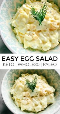 Easy Egg Salad (Paleo, Keto, Whole30) - Ancestral Nutrition | This egg salad is probably the easiest egg salad you’ll ever enounter, not to mention incredibly healthy. It takes all of ten minutes, is paleo, keto and Whole30 friendly. Plus it makes the perfect lunch or quick snack full of protein! #paleo #grainfree #side #cleaneating #protein