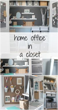 Making an Organized Closet Office Craft Space