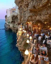 The Most Amazing Cave Restaurant In Polignano A Mare , Italy!  📸 @tatasaba / IG