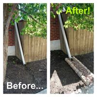 Downspout drainage aka a dry creek bed...Inspiration and how-to from