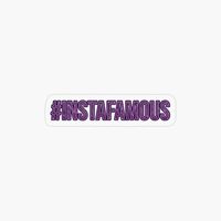 #instafamous purple hashtag design glitter pattern sticker. Great social media gifts for #instagram lovers and influencer. Funny, cool and cute trendy and girly internet style accessories.