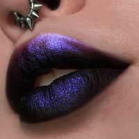 andromeda 🌠 on Instagram: "lip close up from my last post! @kaleidosmakeup scorpion fruit (PR) topped with @clionadhcosmetics UV 🖤✨ #kaleidosmakeup #clionadhcosmetics #indiemakeup #eyeshadow #lipstick #multichrome #duochrome #sparkle #macrophotography #editorialmakeup #mua #discoverunder20k"