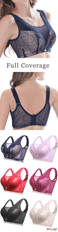 Women Mesh Full Coverage Breathable Wireless Comfy Vest Bra. #women #plussize #outfit