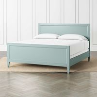 Harbor Blue Grey King Bed + Reviews | Crate and Barrel