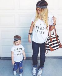 Mommy and Me - I Need Vacay and Always on Vacay Combo