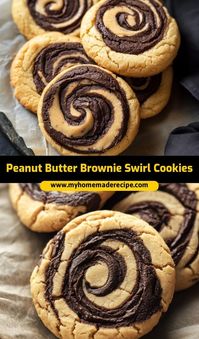 These peanut butter brownie swirl cookies are the best cookies for chocolate and peanut butter lovers. Swirled with rich brownie and creamy peanut butter, they’re the ultimate cookies for a sweet treat