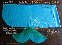 How to Make Mermaid Tails {Mermaid Party No Sew Craft Idea} | Living Locurto - Free Printables, How To DIY Ideas, Crafts & Party Ideas.