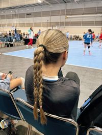 slick back with two braids #volleyballhair #slickback #braids #sportshair #hair