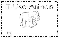 Kindergarten SuperKids: I Like Animals Emergent reader freebie