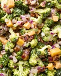 broccoli salad close up