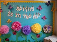 Springtime bulletin board in my 4th grade classroom! Perfect for March through June =)