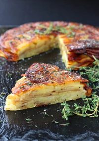 Brown Butter and Thyme Potato Torte - Mantitlement