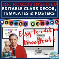 Mister Rogers Inspired Class Decor EDITABLE Templates & Mr. | Etsy