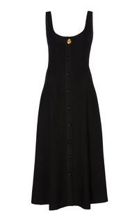 Adam Lippes - Scoop neck black boucle flare dress ($2,290)