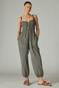 TIE FRONT UTILITY JUMPSUIT | Lucky Brand