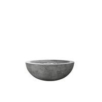 Valley Bay 4 48 Inch Round GFRC Concrete Propane Fire Bowl in Pewter By Lakeview Outdoor Designs : BBQGuys