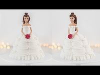 Disney Princess: Belle Doll Cake - Wedding Dress - Tan Dulce - YouTube