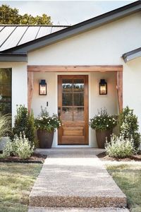 Our "New" Repurposed Front Door + Wood Door Inspiration - Chris Loves Julia