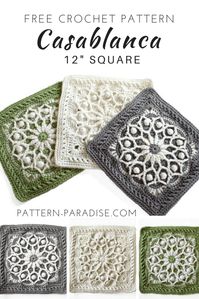 Free Crochet Pattern: Casablanca Crochet Square | Pattern Paradise